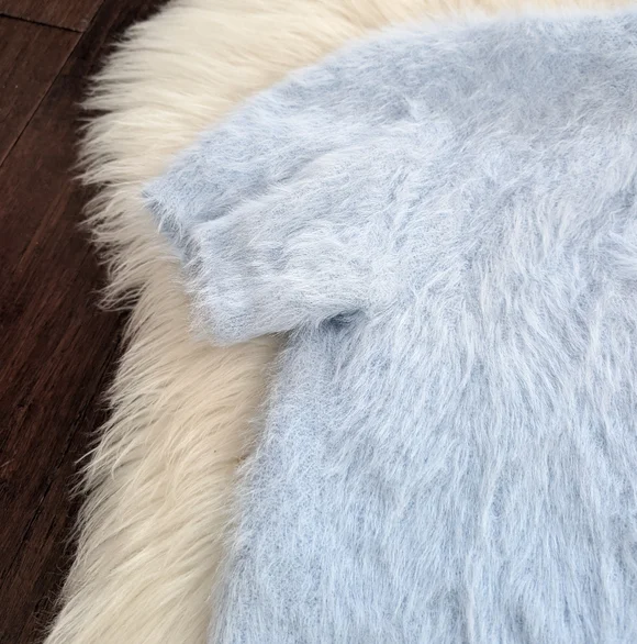 Anthropologie Pilcro Eyelash Short-Sleeve Jumper Crop Cropped Sweater S Small - Picture 4 of 7